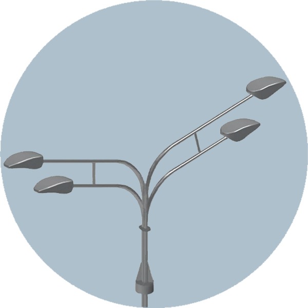 Консольный кронштейн четырёхрожковый К14-0,5-1,2-1-1