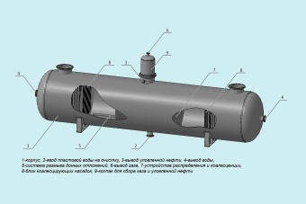Чертеж Аппарат глубокой очистки воды УОВ